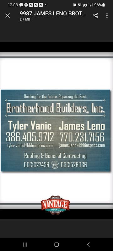 BrotherHood Builders Inc. Roofing Contractor - Roof Replacement in South Daytona