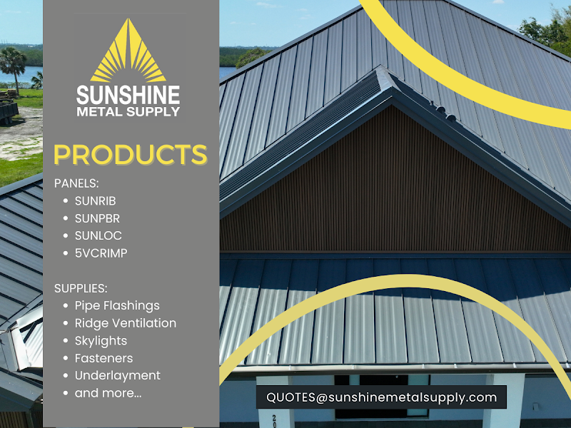 Sunshine Metal Supply, Inc. - Wholesale Metal Roof Panels - Metal Roofing in Sarasota